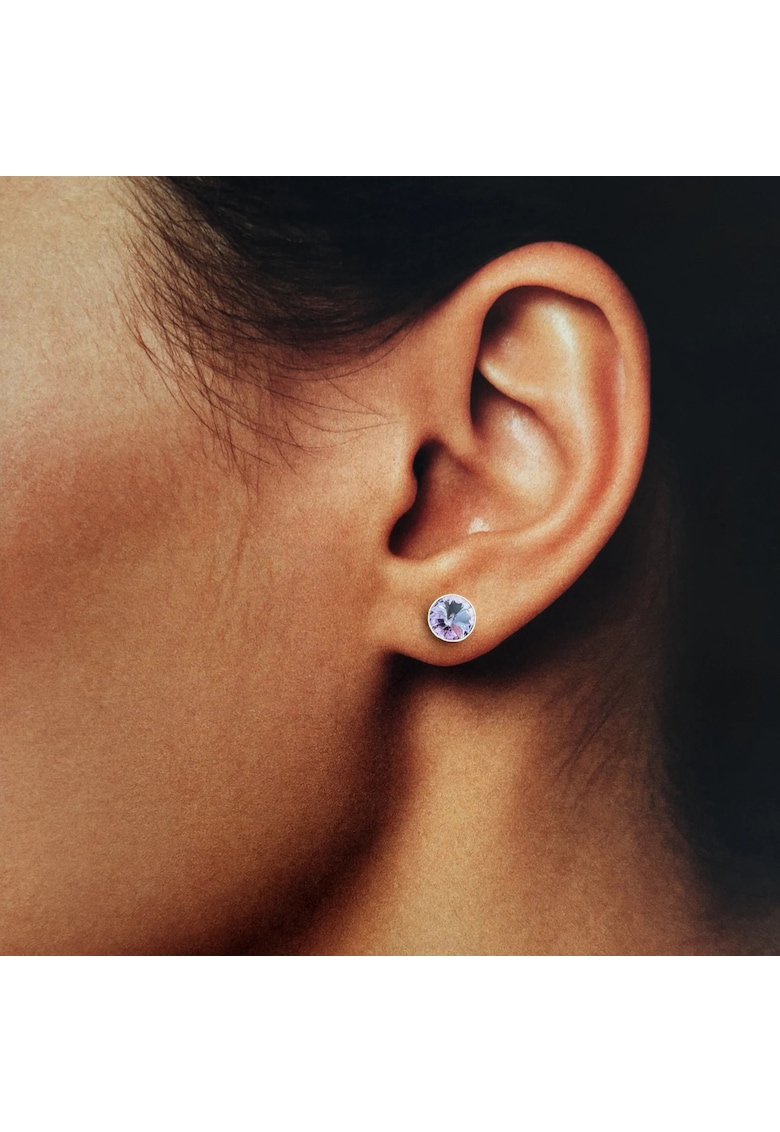 Cercei din Argint 925 cu Cristale Swarovski Mov