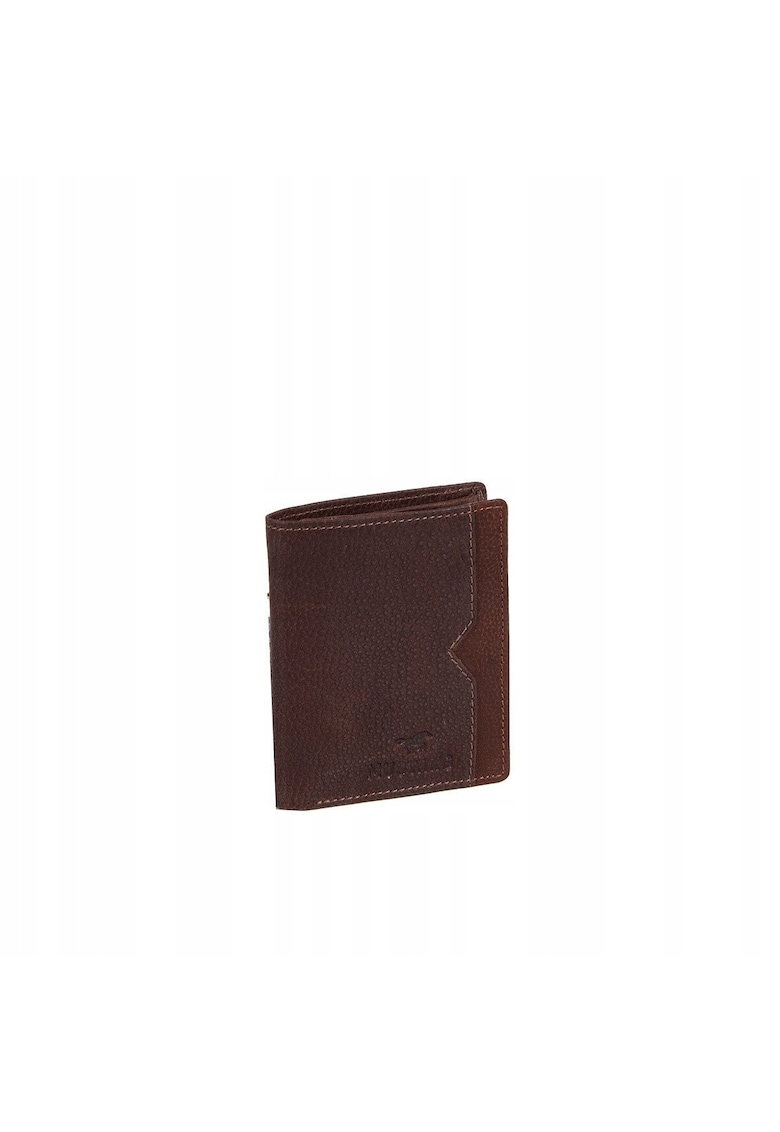 Portofel Barbati - La Spezia Wallet - 100% Piele Naturala - Cu Logo - Compartimente Pentru Carduri - Buzunar Pentru Monede - Design Elegant - One Size - Maro