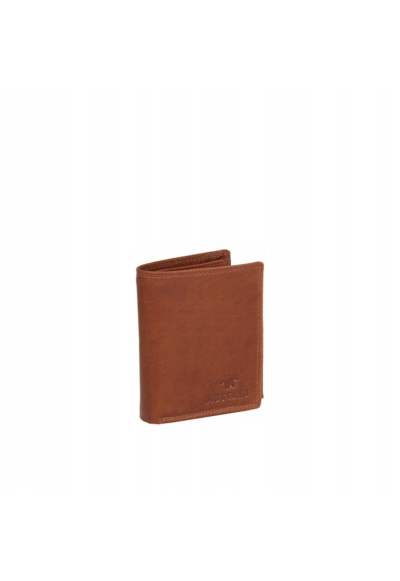 Portofel Barbati - Udine Wallet - 100% Piele Naturala - Cu Logo - Compartimente Pentru Carduri - Buzunar Pentru Monede - Design Elegant - One Size - Maro