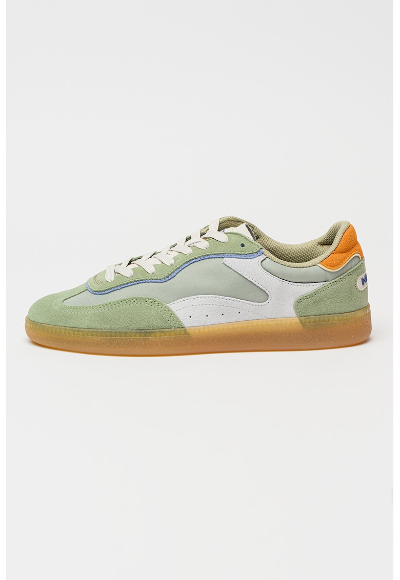 Pantofi sport Park de piele intoarsa ci material textil - Albastru glaciar/Verde deschis