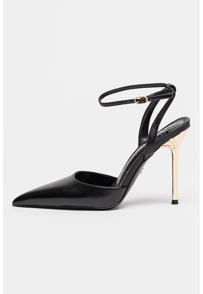 Pantofi slingback de piele Osha - Auriu/Negru/Portocaliu persan