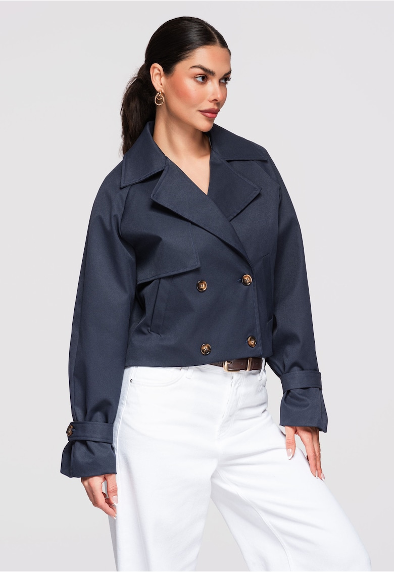 Jacheta trench OW-JANP-0135 - Albastru inchis