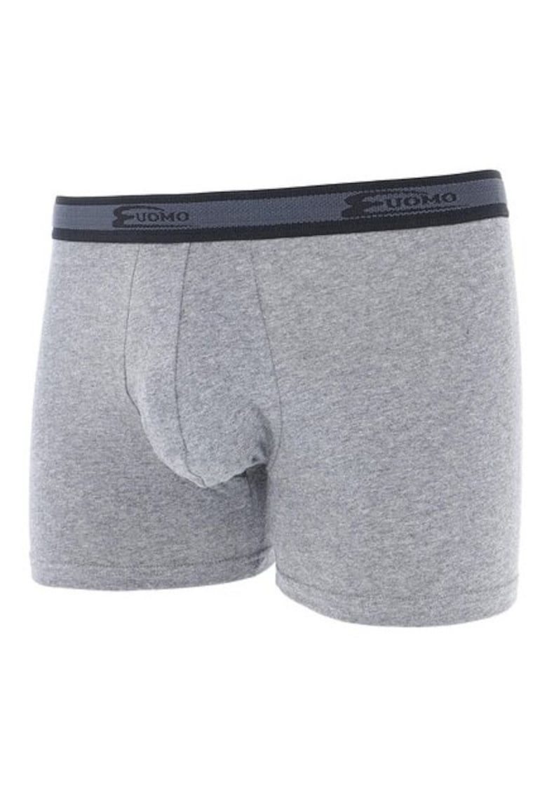 Set 2 perechi boxeri clasici bumbac 2384 0002 - Gri melange
