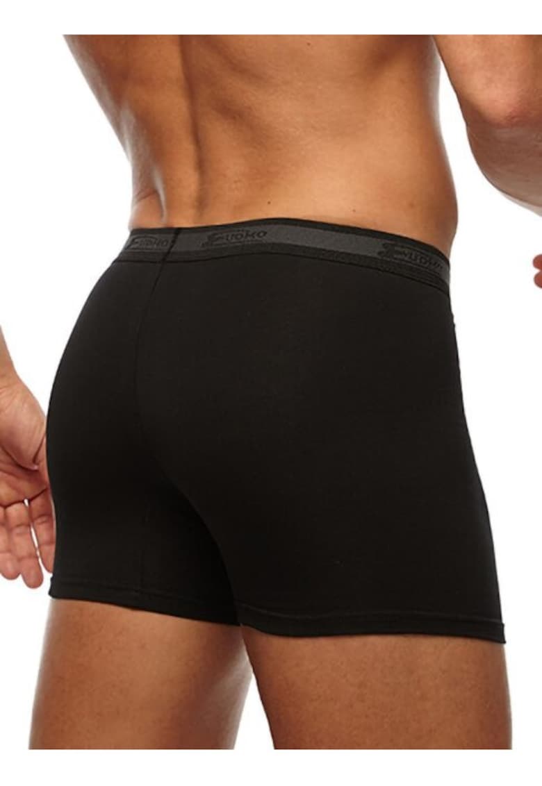 Set 2 perechi boxeri clasici bumbac 2384 0002 - Negru