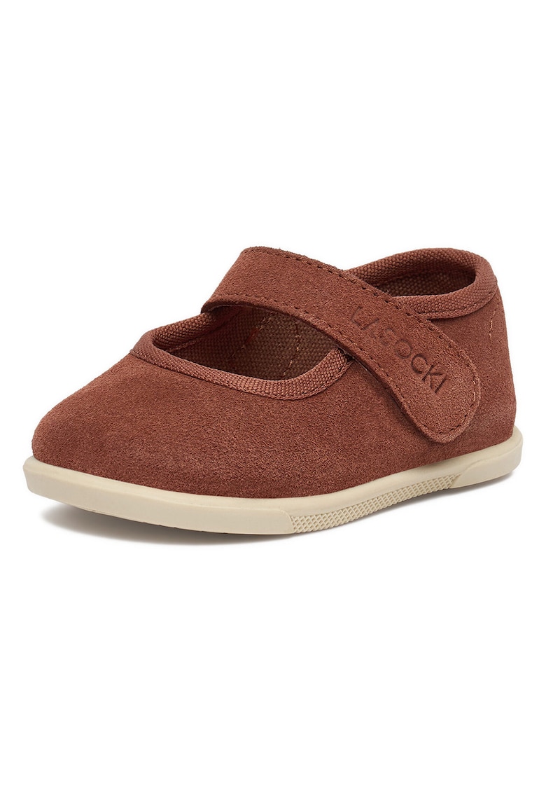 Pantofi pentru copii - piele naturala - velcro - maro