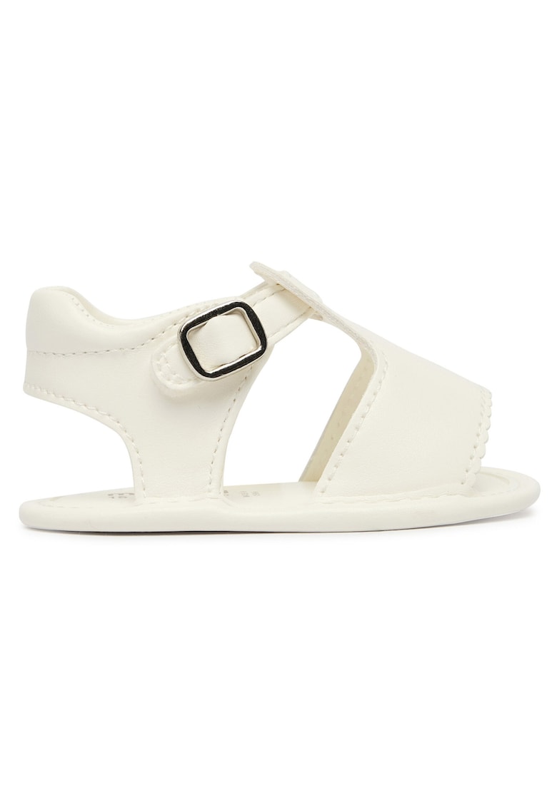 Sandale copii - piele ecologica - alb - sistem inchidere Velcro -