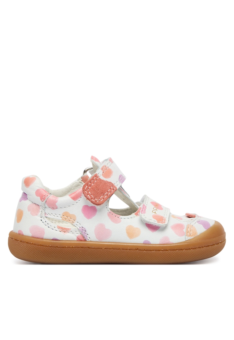Pantofi copii - piele naturala - alb - sistem inchidere Velcro