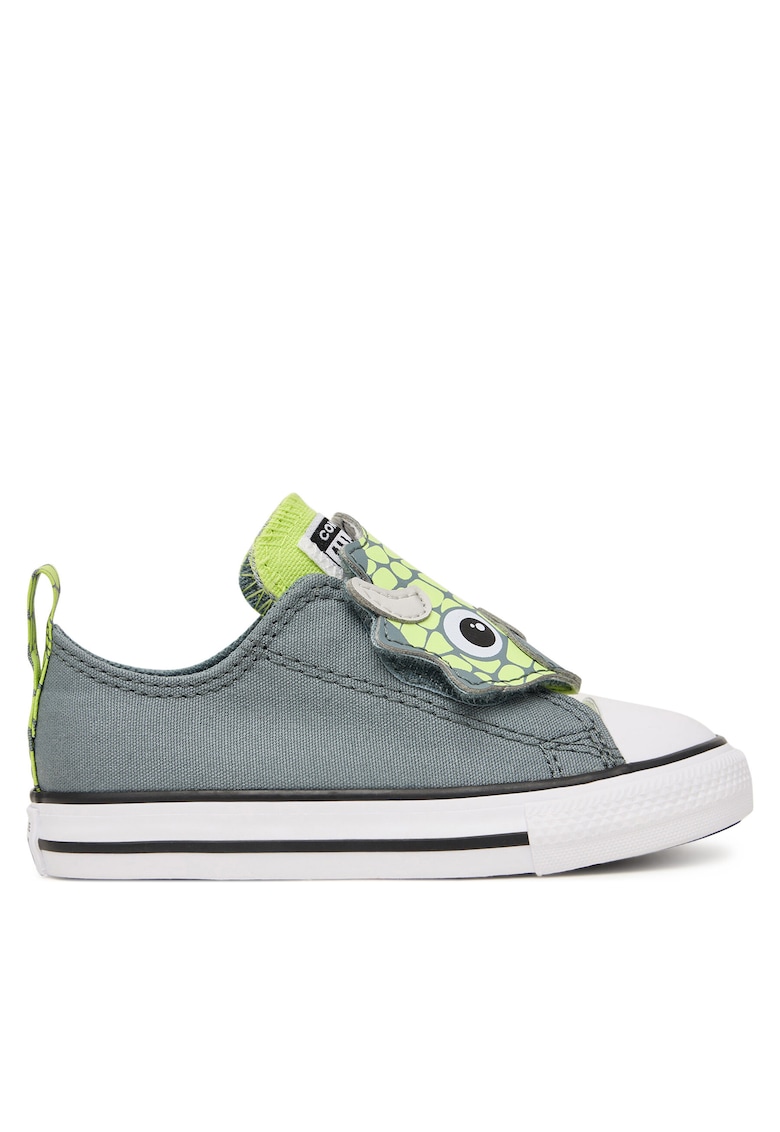 Pantofi sport copii - velcro - gri - tesatura -