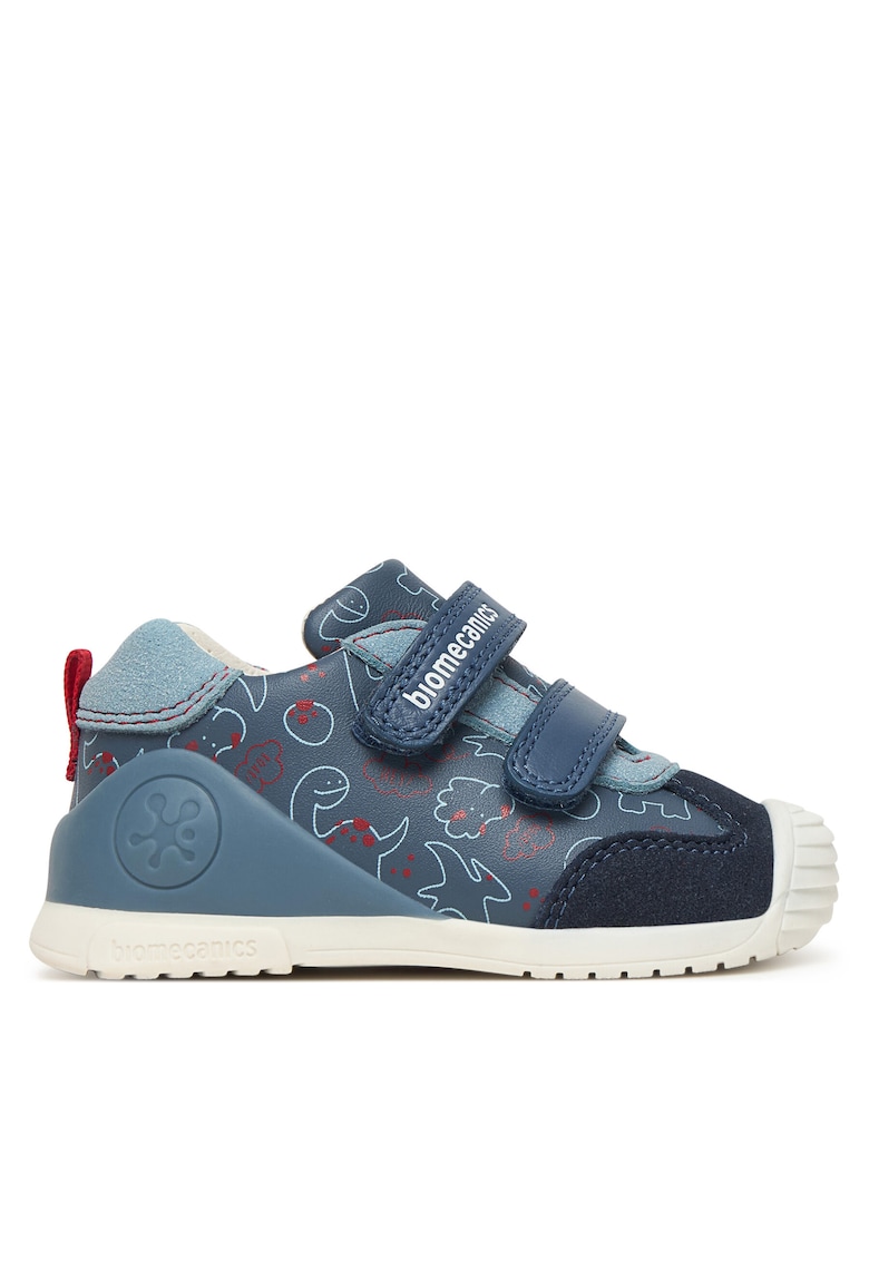Pantofi sport copii - adidasi baiat - piele naturala - bleumarin - sistem inchidere Velcro