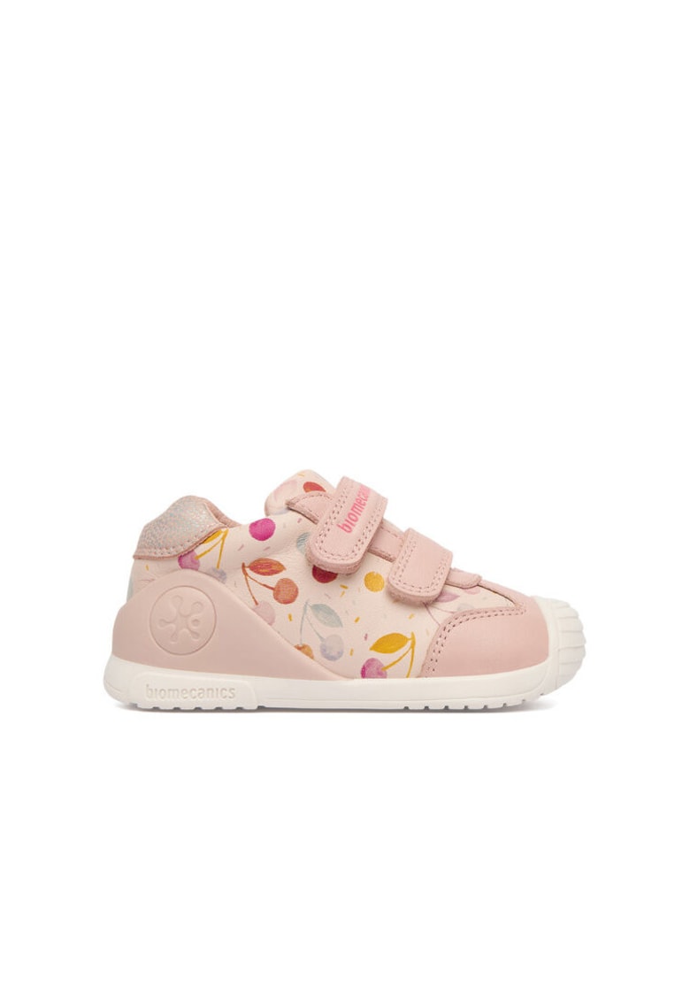 Pantofi Sport Fete - piele naturala - roz - sistem inchidere Velcro