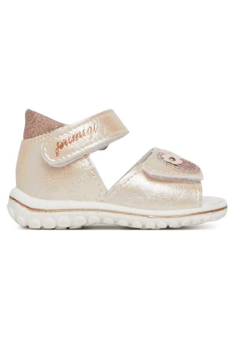 Sandale copii - piele naturala - auriu - sistem inchidere Velcro -