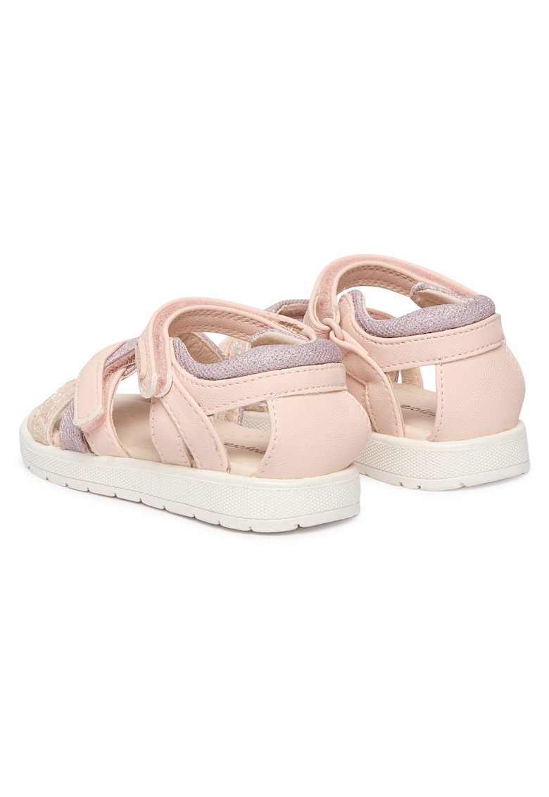 Sandale material piele ecologica - roz