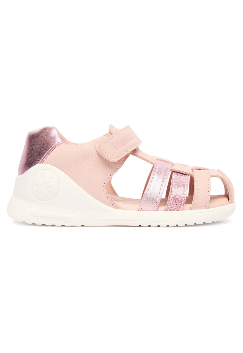 Sandale copii - piele naturala - roz - sistem inchidere Velcro