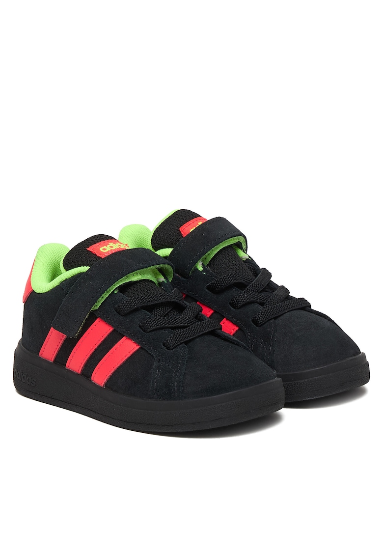 Pantofi sport copii - piele naturala - negru - velcro