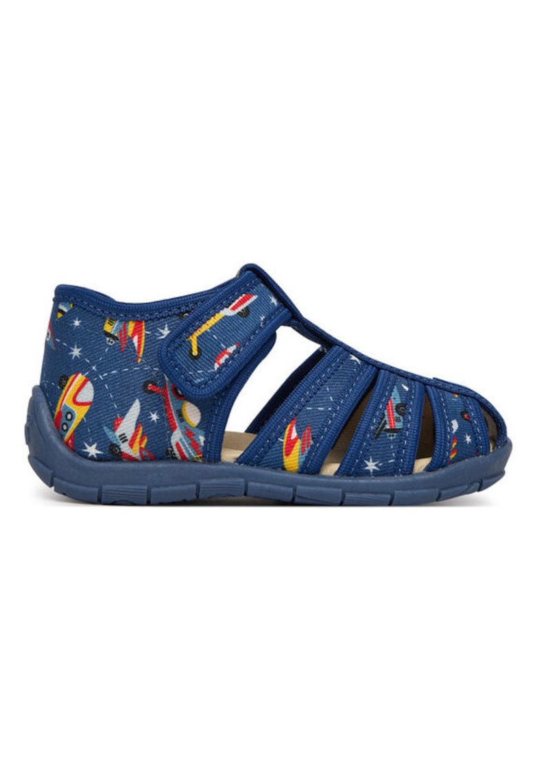 Sandale copii - albastru - textil - plat