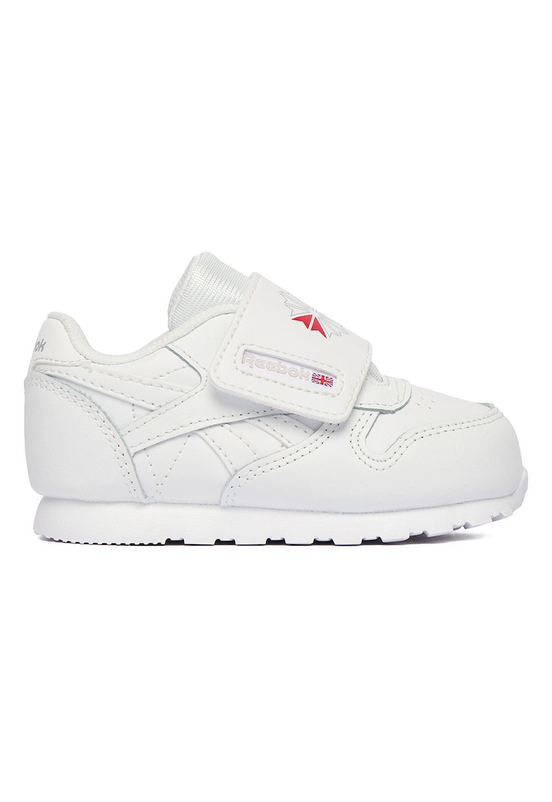 Pantofi piele naturala - alb - inchidere Velcro