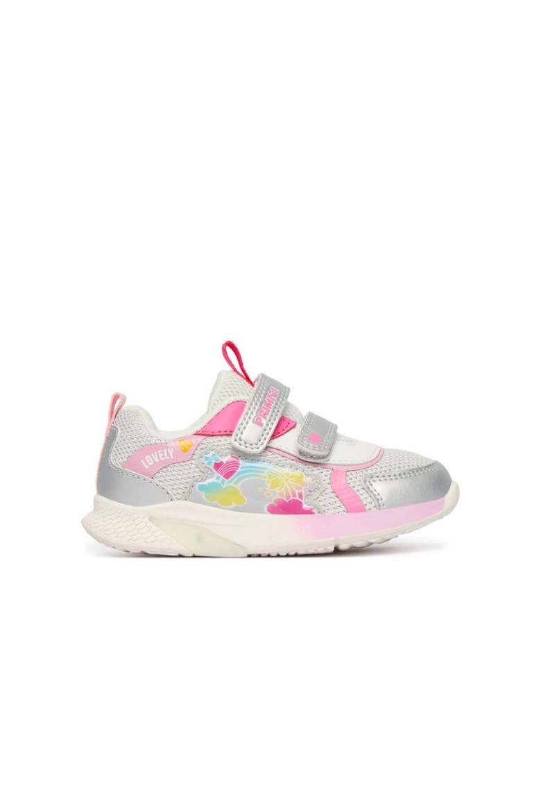 Pantofi copii - adidasi fete - argintiu - velcro