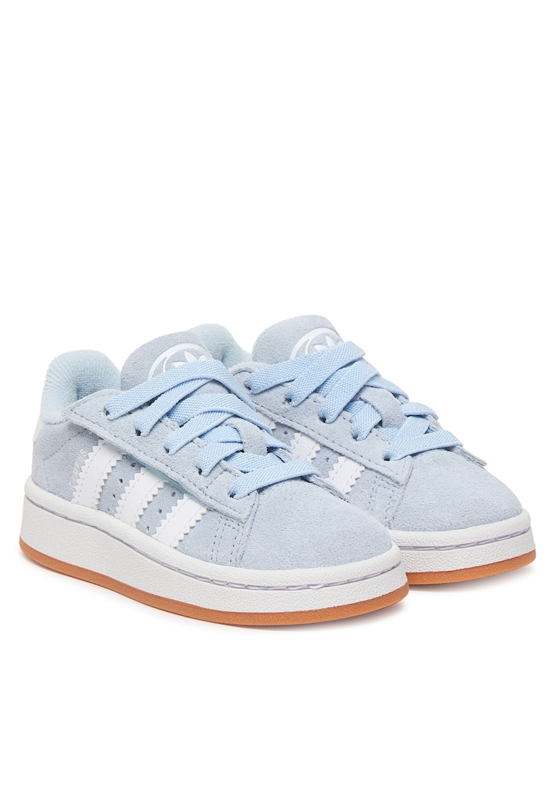 Pantofi sport copii - piele intoarsa si material sintetic - albastru - velcro