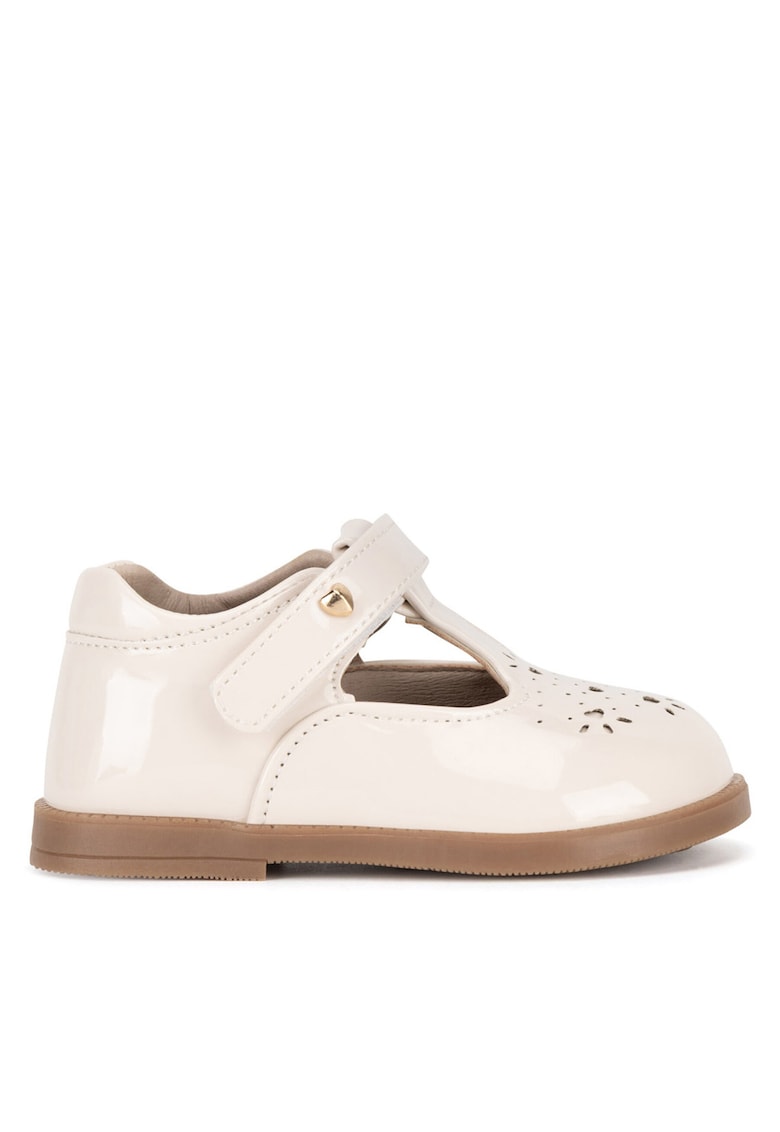 Pantofi fete - bej - material sintetic - inchidere velcro