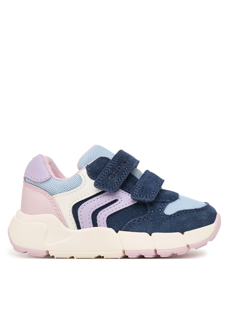 Pantofi copii - adidasi - velcro - albastru - piele naturala - Geox - imagine 1