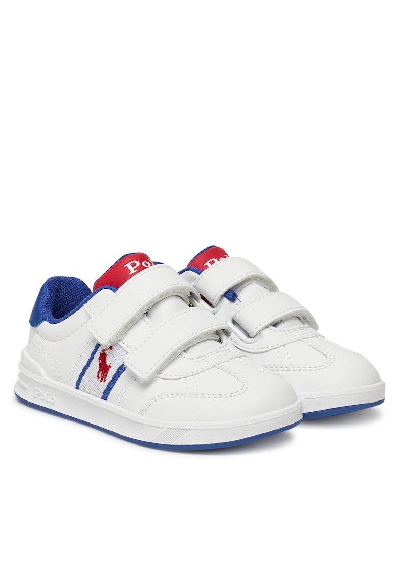Pantofi sport copii - cu velcro - alb - sintetic