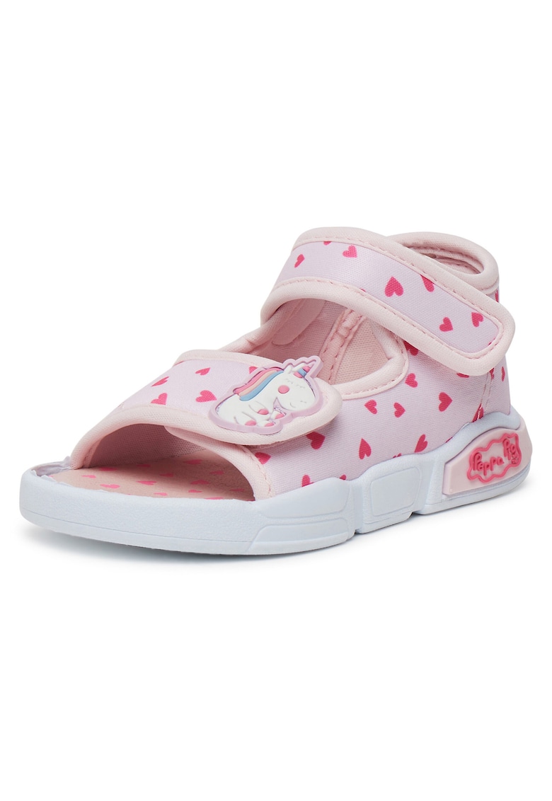 Sandale copii - roz deschis - material textil - pentru fete