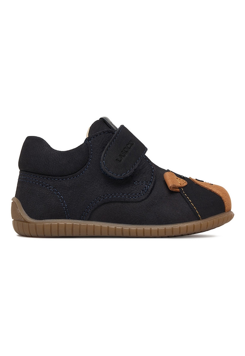 Pantofi baieti - piele naturala - albastru - sistem inchidere Velcro