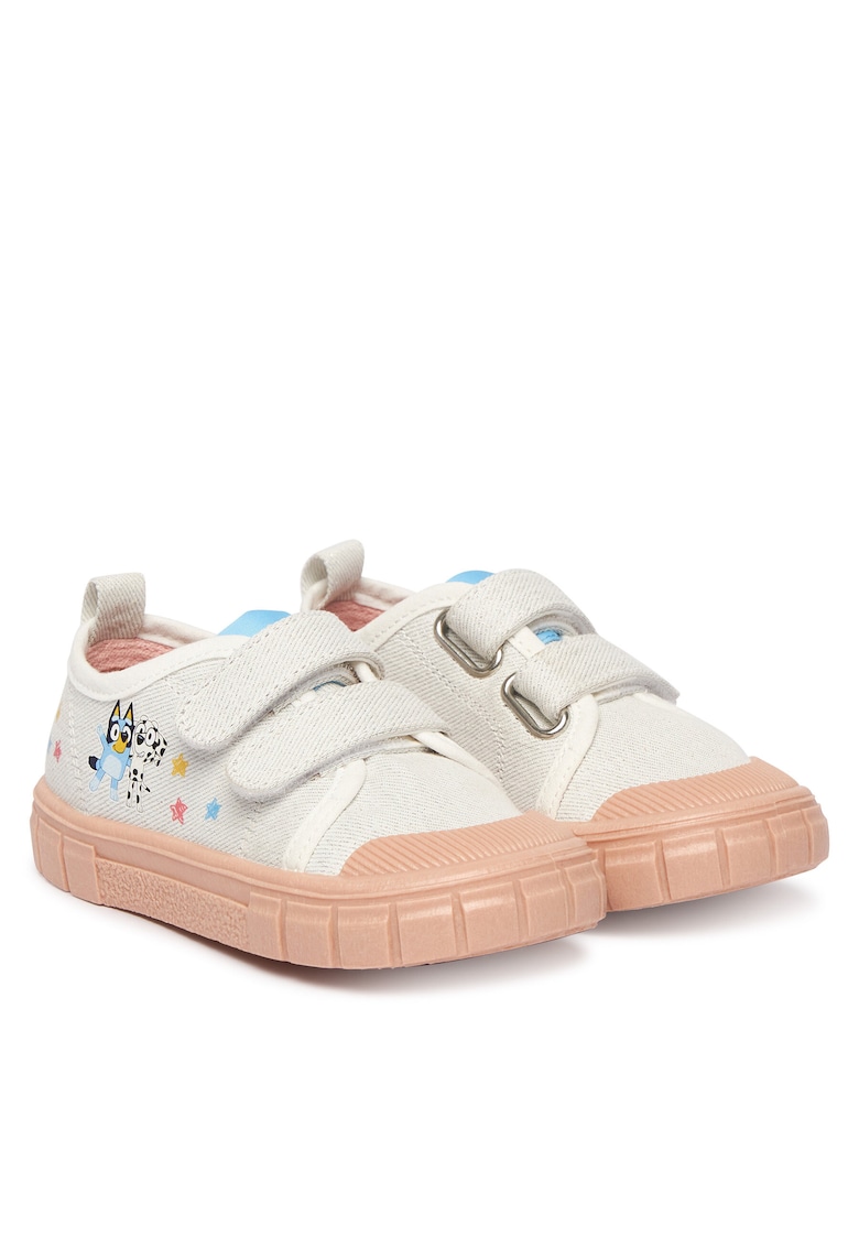 Pantofi copii - material textil - alb - sistem inchidere Velcro -