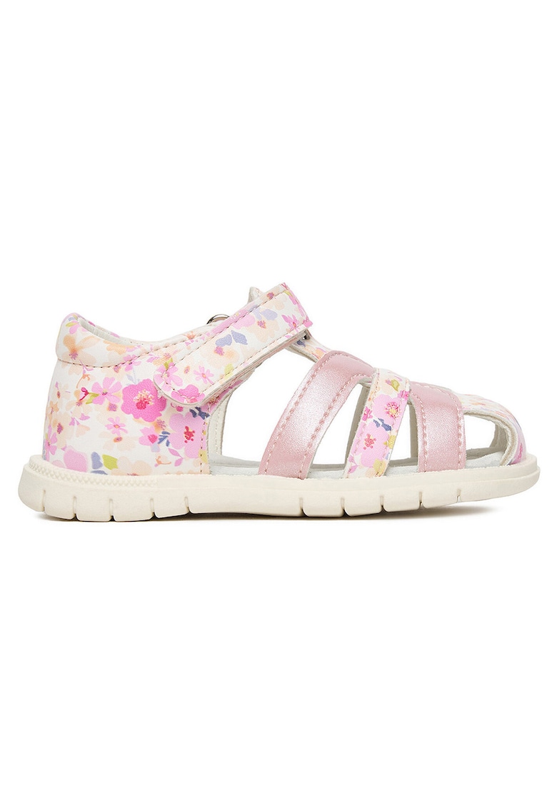 Sandale copii - roz - material sintetic - inchidere velcro - floral