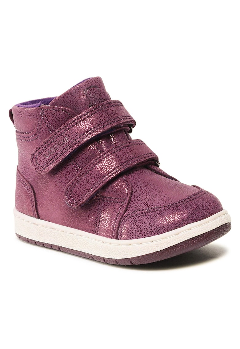 Ghete fete - piele naturala - violet - sistem inchidere Velcro - Violet