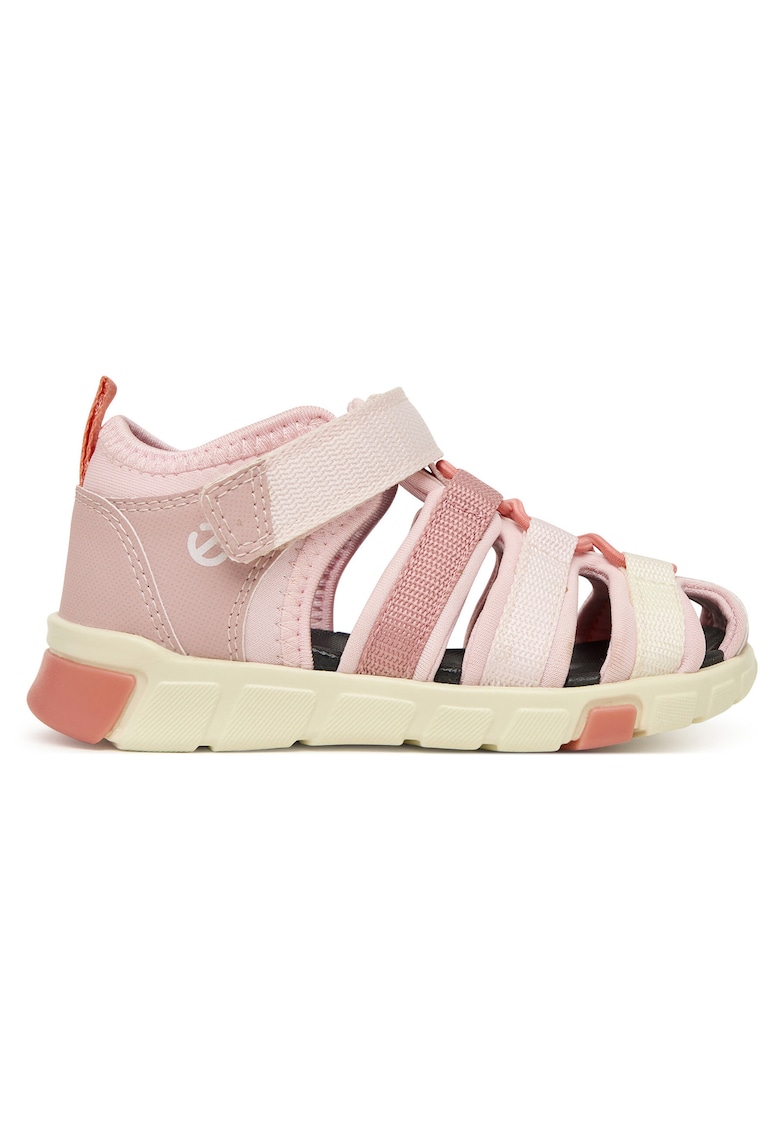 Sandale copii - roz - material textil - sistem inchidere Velcro