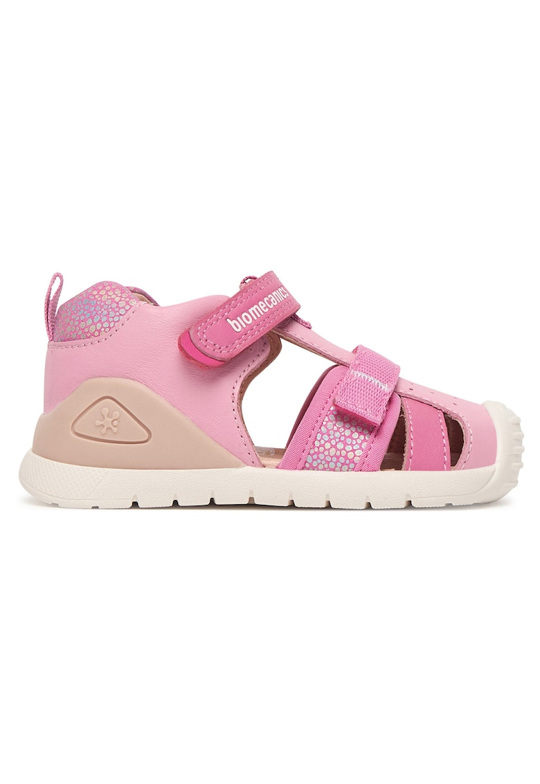 Sandale copii - piele naturala - roz - cu sistem inchidere Velcro