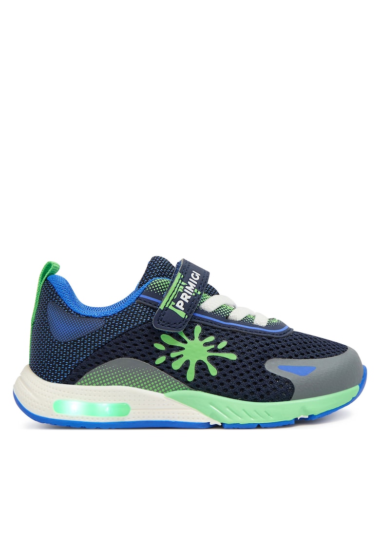 Adidasi copii - textil - albastru/verde - sistem inchidere Velcro