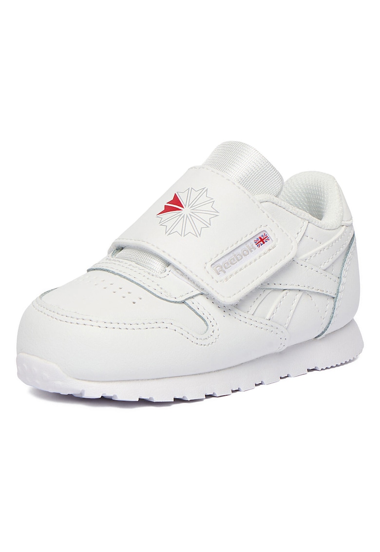 Pantofi sport - piele naturala - alb - sistem inchidere Velcro -
