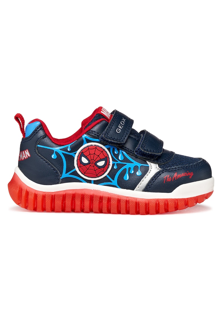Pantofi sport copii - piele ecologica - velcro - albastru -
