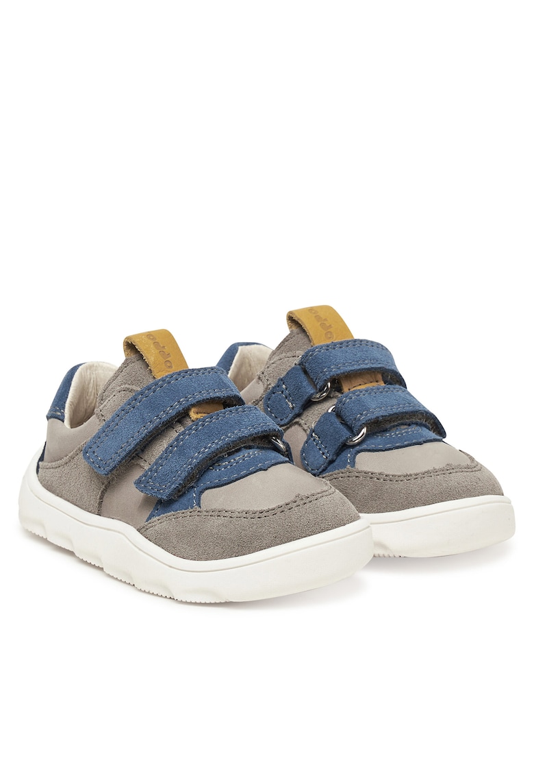 Pantofi sport copii - piele naturala - gri - sistem inchidere Velcro