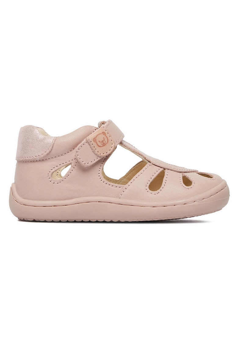 Sandale fete - piele naturala - velcro - roz
