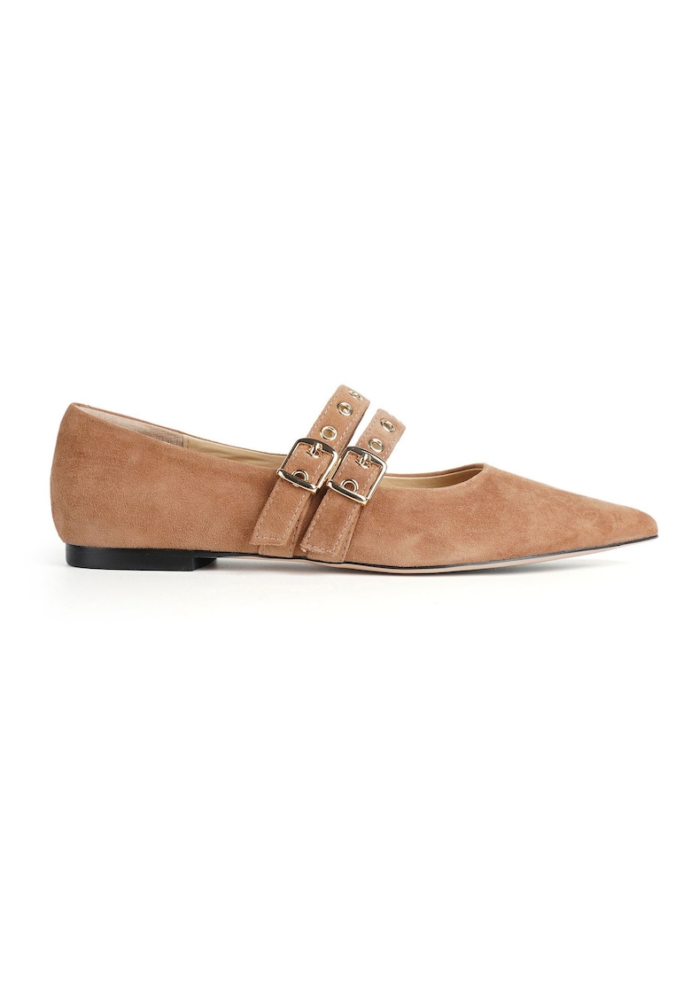 Balerini femei Katelin - piele bej - Bej
