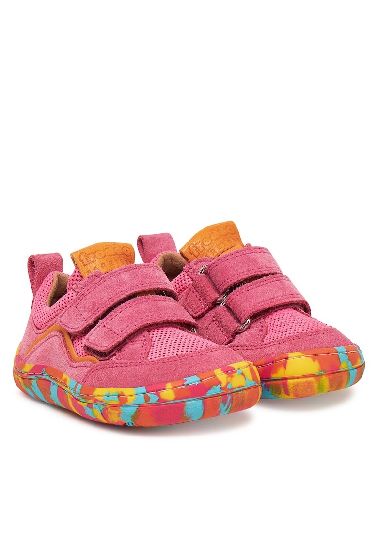 Pantofi sport copii - piele naturala - roz - velcro