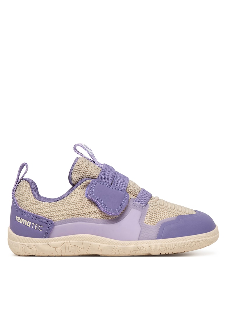 Pantofi copii - bej-lila - material textil - sistem inchidere Velcro