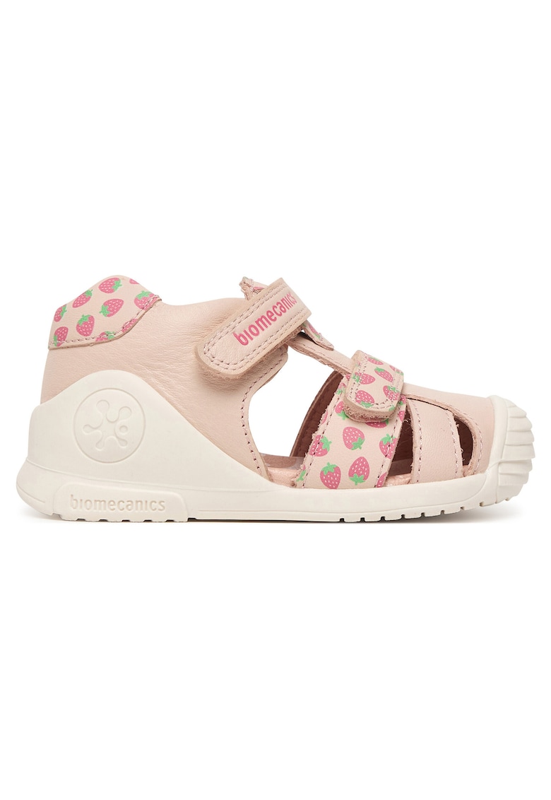 Sandale copii - piele naturala - culoare roz - sistem inchidere Velcro
