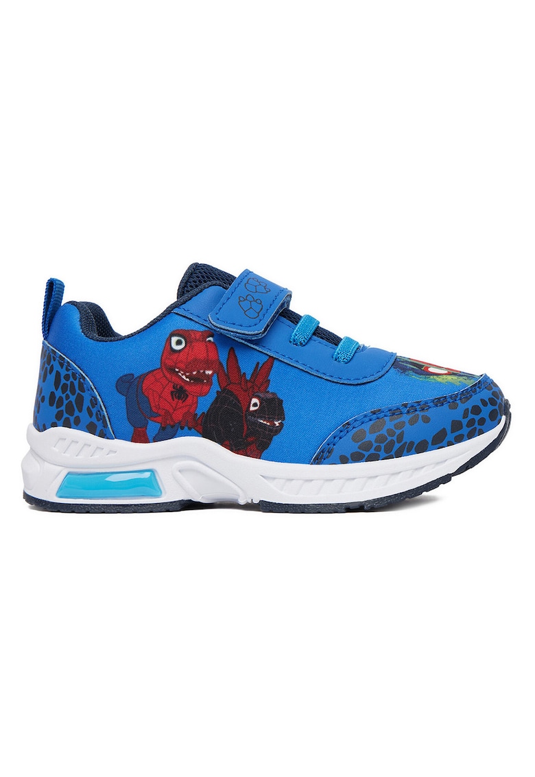 Pantofi copii - sneakersi - albastru - material textil - cu LED-uri intermitente