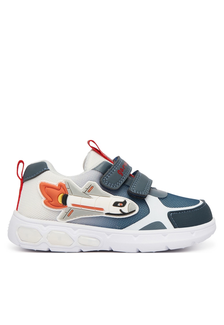 Pantofi sport copii - albastru - piele ecologica - sistem inchidere Velcro