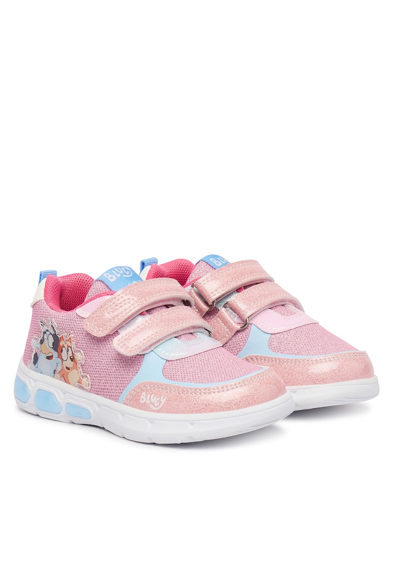 Pantofi sport copii - velcro - multicolor - material textil - Roz
