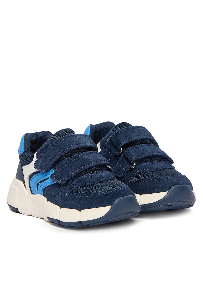 Pantofi de copii - sneakers - piele naturala - albastru - velcro