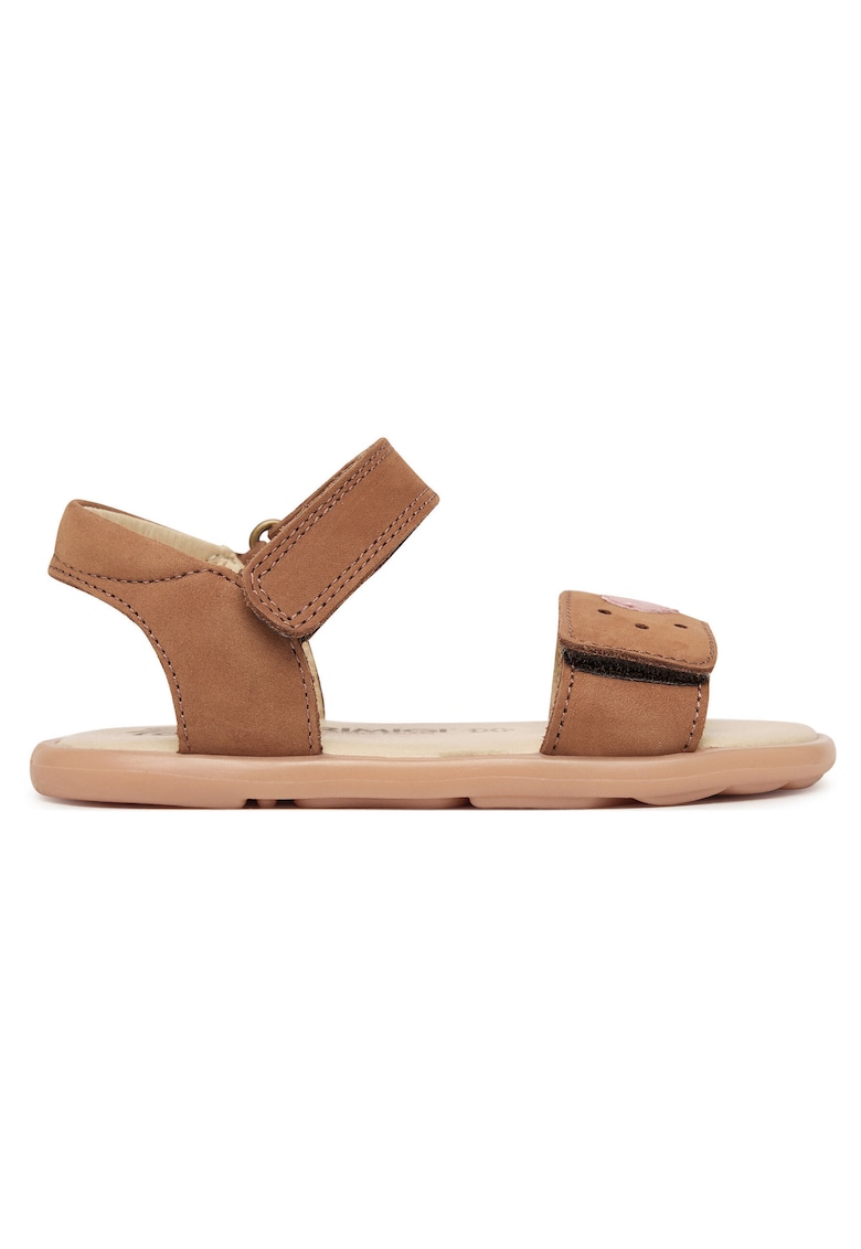 Sandale copii - piele naturala - maro - velcro