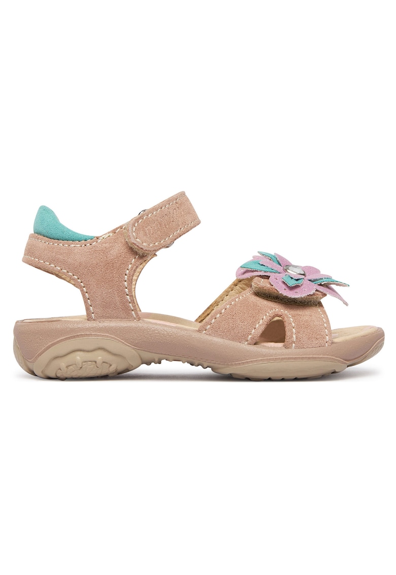 Sandale copii - piele naturala roz - velcro