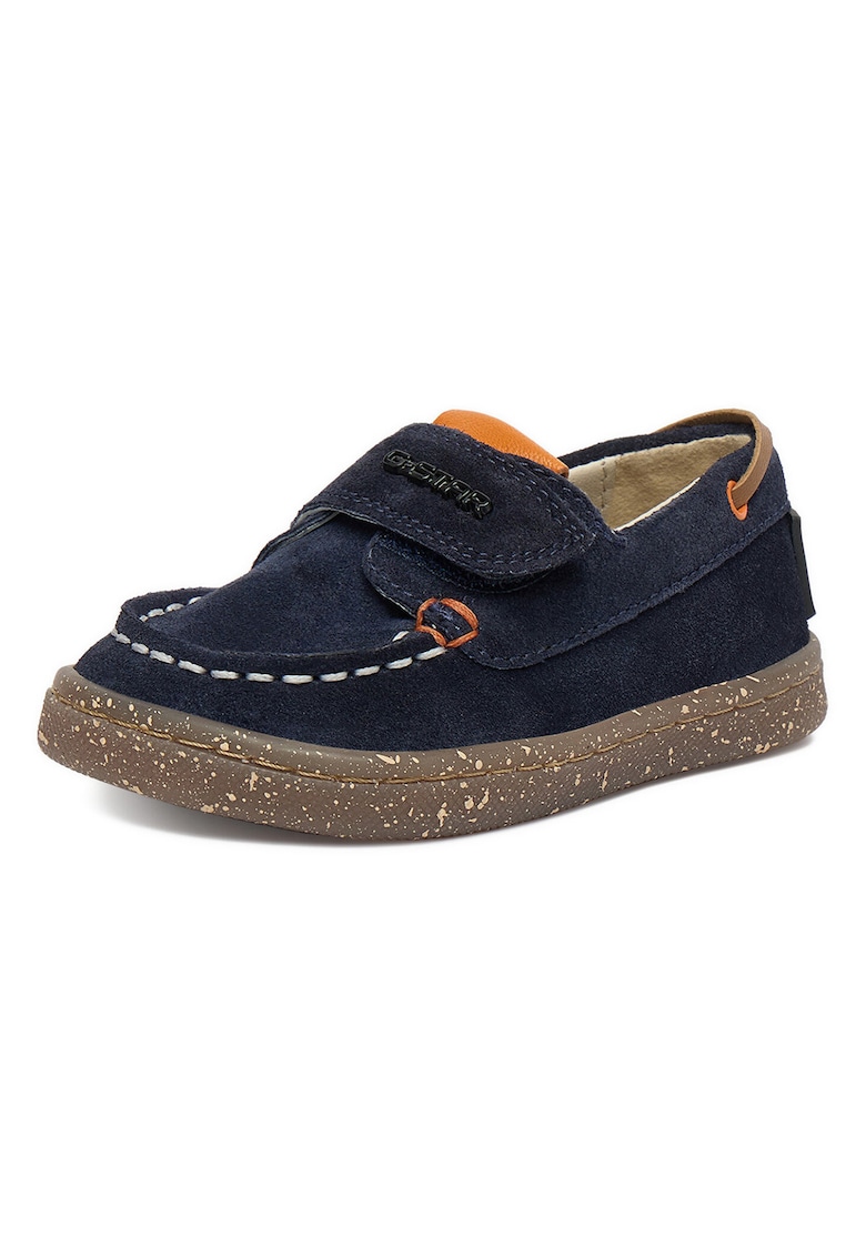 Pantofi copii - piele naturala - albastru - inchidere velcro - tehnologie barefoot