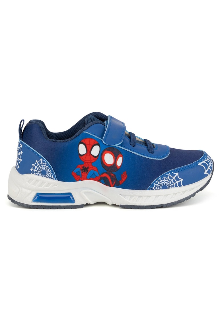 Pantofi sport copii - bleumarin - material textil - inchidere velcro - LED-uri intermitente