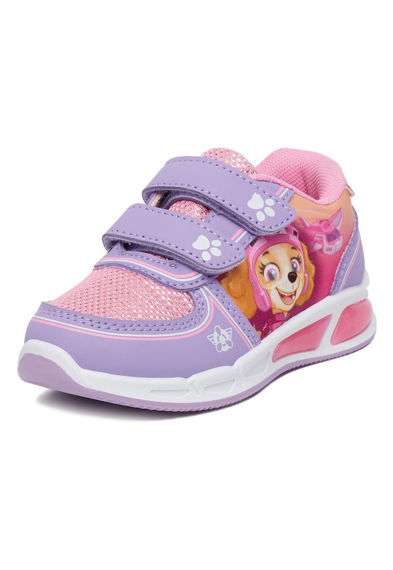 Pantofi copii - sneakersi cu lumini - roz - material textil - set